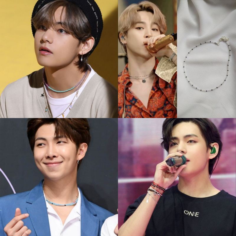 BTS Beads Jewelry | Kalung Gelang Cincin Adjustable Manik Korea, Perhiasan Wanita Pria Kekinian, Ret