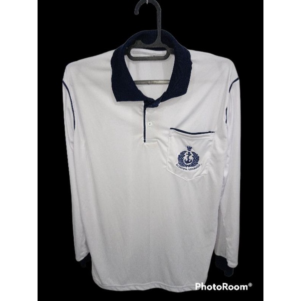 KAOS OLAH RAGA PORAL TNI AL LENGAN PANJANG Dengan List biru