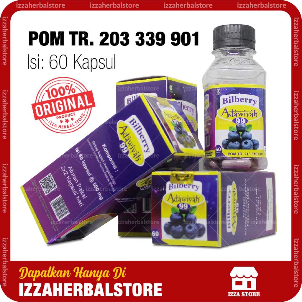 Bilberry Adawiyah 99 Paling Ampuh Obat Mata Katarak Tanpa Operasi Asli Original Herbal BPOM