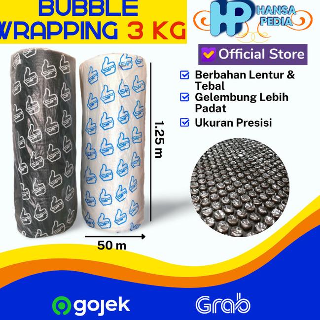 

Plastik Bubble Wrap 50 mtr x 125 cm / SIP 3 kg - Putih