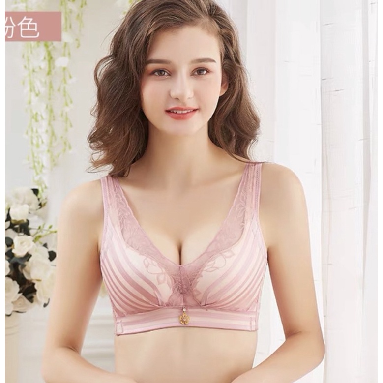 Bra Fashion (K-A53) Full bra tanpa kawat Pakaian dalam wanita import