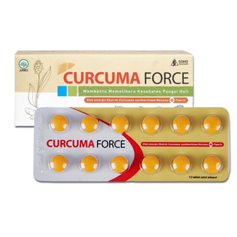 CURCUMA FORCE 12 TABLET MULTIVITAMIN PENAMBAH NAFSU MAKAN DEWASA KESEHATAN HATI LIVER