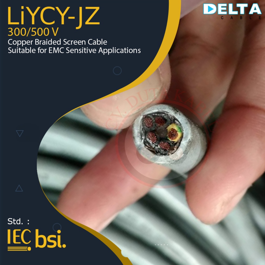 Kabel LiYCY-JZ 5x1 mm2 DELTA /5x1mm2/5x1 mm2/5x1mm2/5x1 mm2/5 x 1mm/5x1mm2/ 5 x 1 mm2