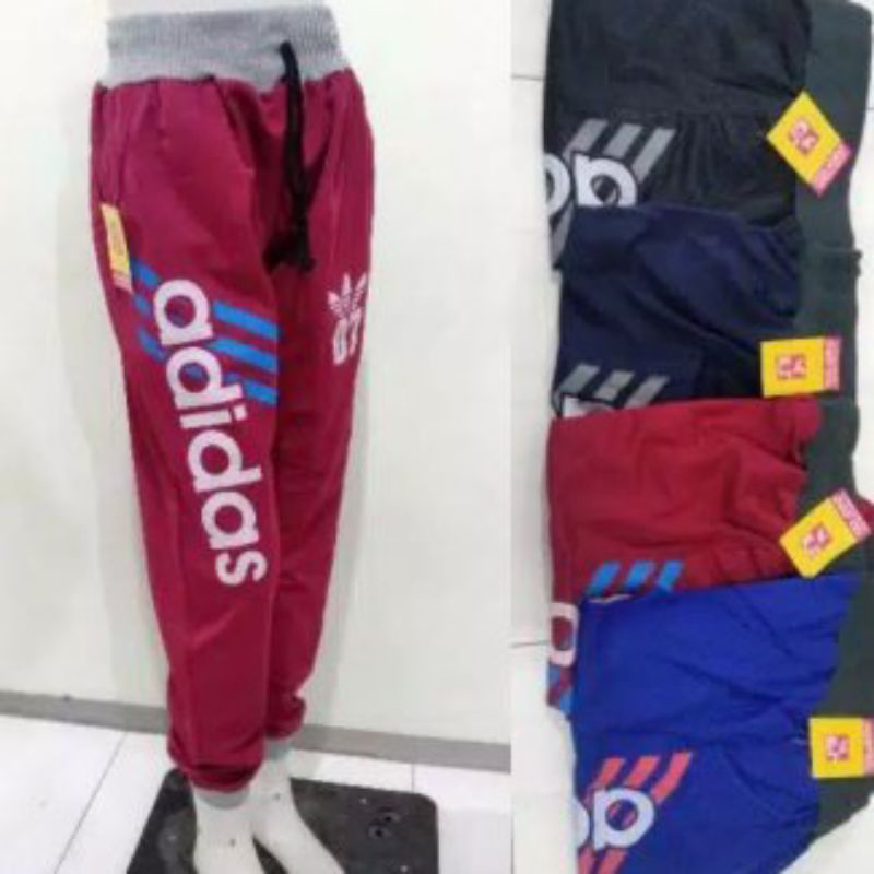 Celana Jogger Pants Pria / Wanita Celana Panjang Training Terening Trining Olahraga Jumbo Termurah