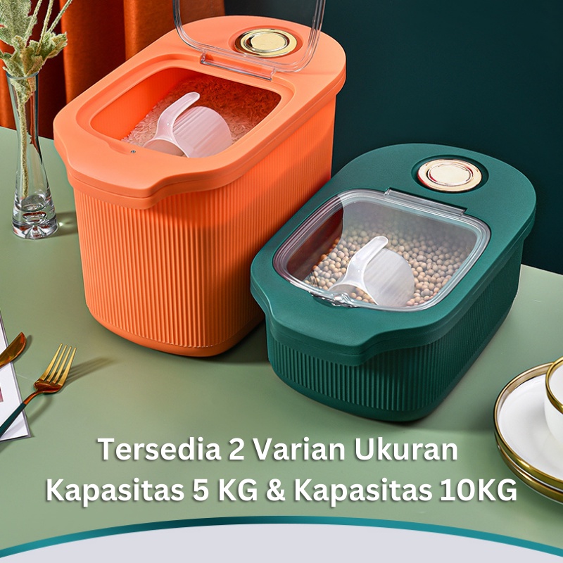 CEO Kotak penyimpanan beras / kacang / grains / biji-bijian praktis dan minimalis