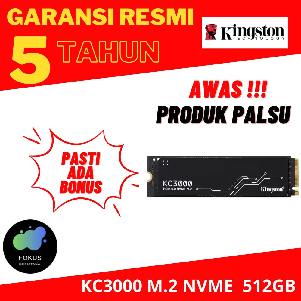 Kingston SSD NVMe PCIe 4.0 M.2 KC3000 (SKC3000S/512GB)