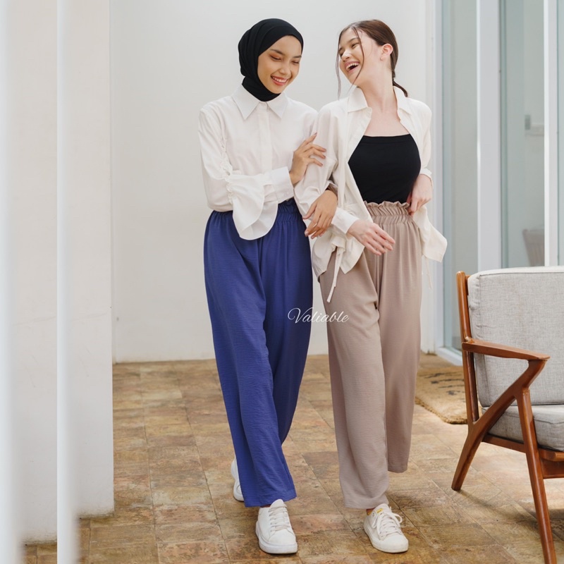 Rose Highwaist Flowy Wide Pants