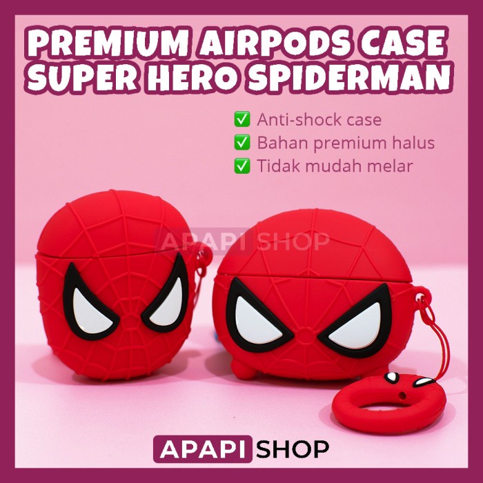 earphone Silicone Airpods Case Superhero Spiderman Silikon Airpods Gen 1/2/PRO - Airpods 1 & 2 bluet