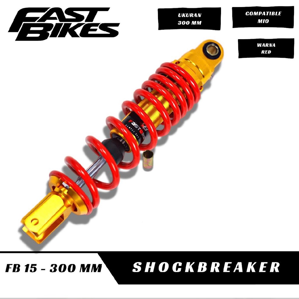 Shockbreaker Belakang Matic Fast Bikes Z-Series 300MM Beat Vario Scoopy Spacy mio xeon fino genio