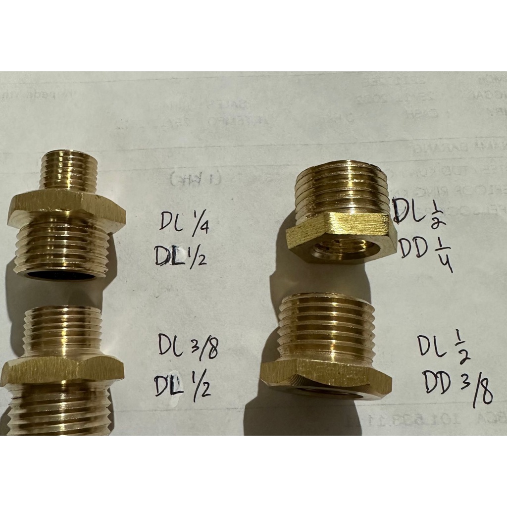 Verlop Ring 1/2" x 1/4" Kuningan Verlop Ring 1/2" x 3/8" Kuningan Double nepel 1/2" x 1/4" Double ne