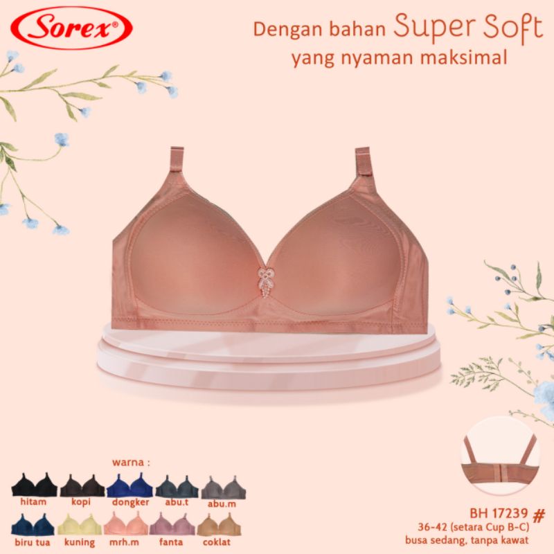 Bra Sorex Tanpa Kawat BH Sorex 17239 CUP Besar Super Soft Kait 3