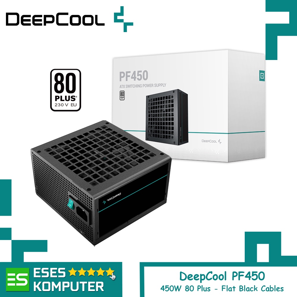 PSU DeepCool PF450 450W 80 Plus | All Flat Black Cables