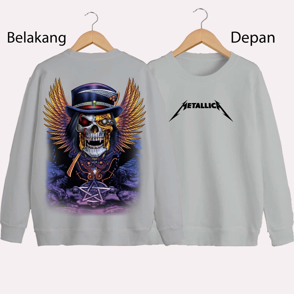 SWEATER UNISEX DB METALICA PRIA DAN WANITA SWEATER JUMBO