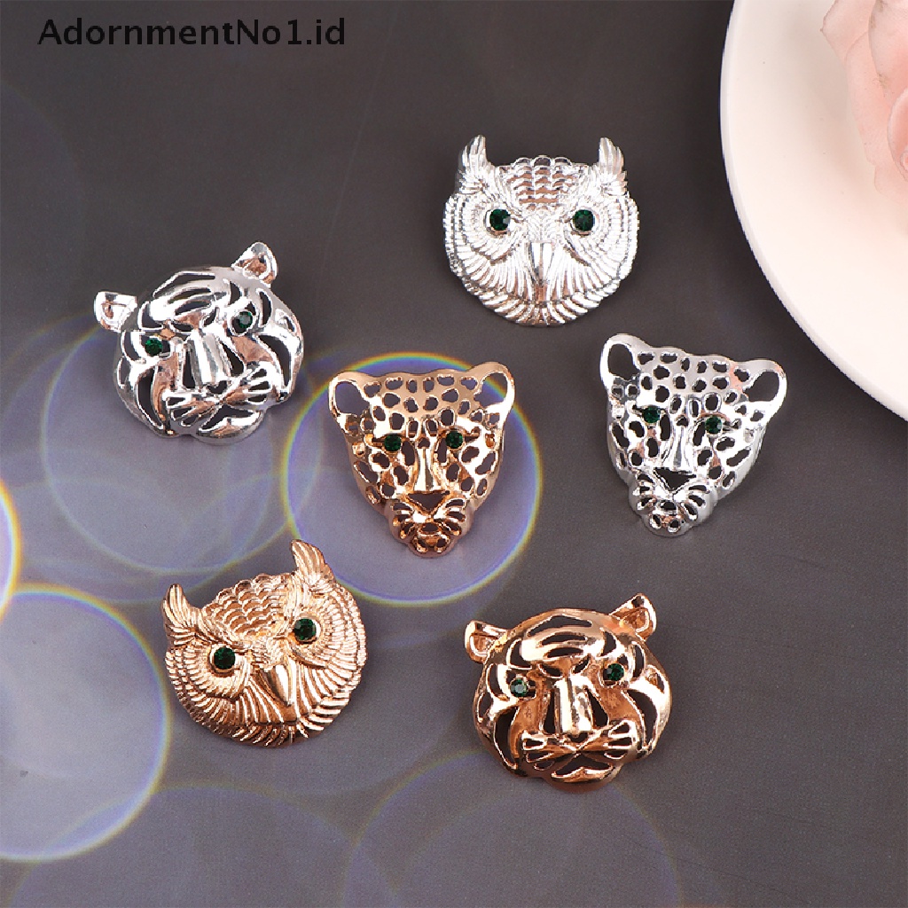 Bros Pin Desain Kepala Hewan Leopard Burung Hantu Harimau 004 AdornmentNo1 Untuk Hadiah Perhiasan Wanita