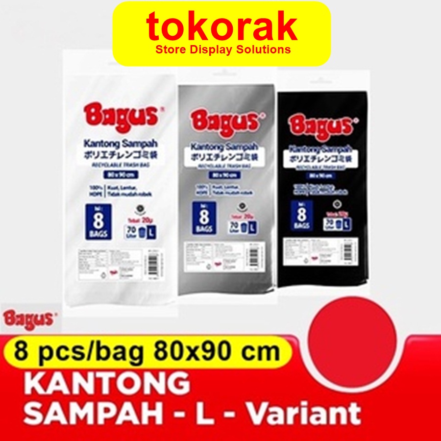 KANTONG SAMPAH L UK 80 CM X 90 CM BAGUS PLASTIK RECYCLABLE TRASH BAG