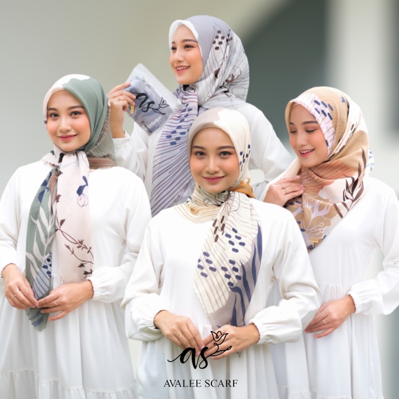 AVALEE SCARF ADELIA TAALIA SERIES square hijab motif premium AVALEE SCARF senja series square hijab 