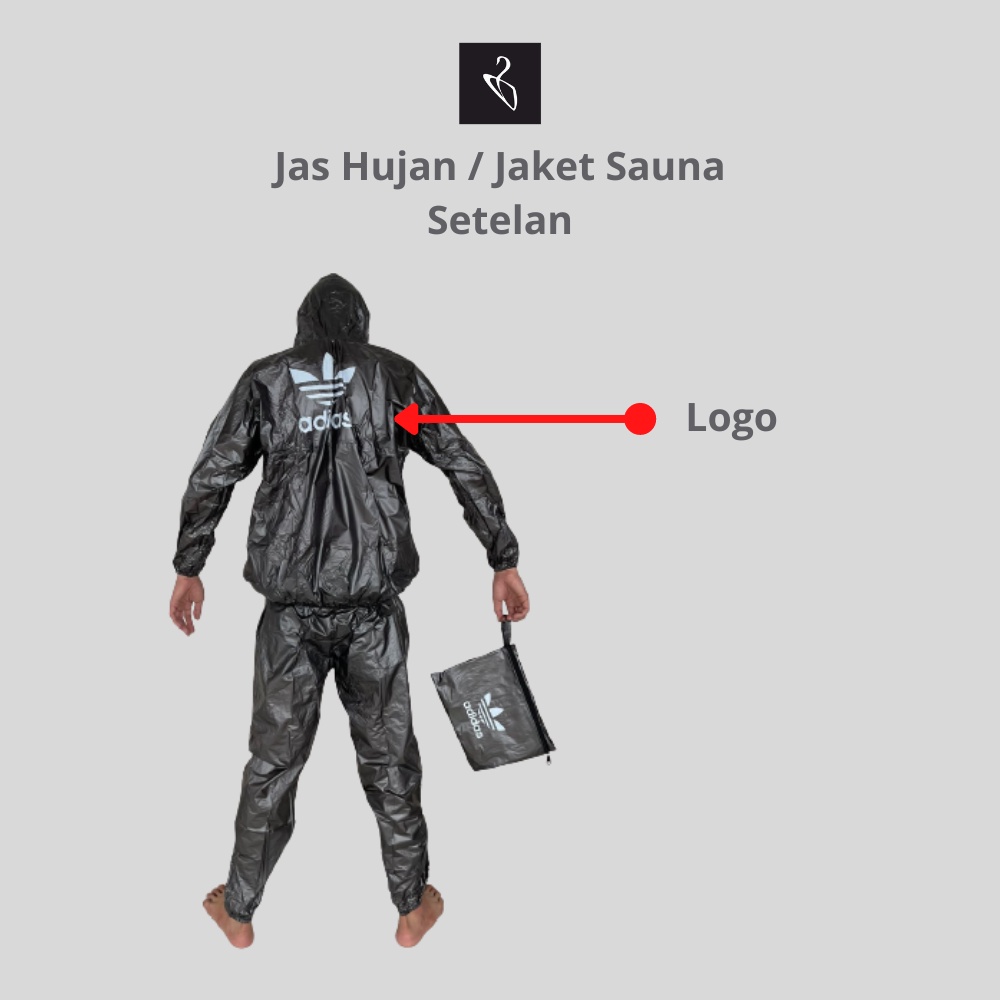 Jas Hujan Setelan Jaket Sauna Olahraga Allsize