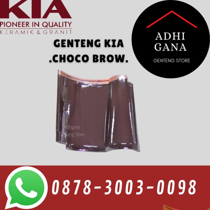 Genteng Keramik KIA Choco Brown Kw1 / Genteng Keramik Murah