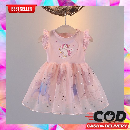 Dress Anak Perempuan Import Korea 7 8 9 10 11 Tahun Premium Lucu Murah [Princess Kesli]0-7Tahun Dres