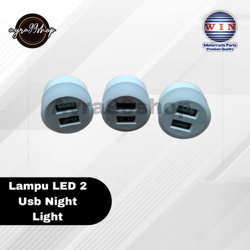 Lampu 2 USB Night Light Lampu LED USB Portable