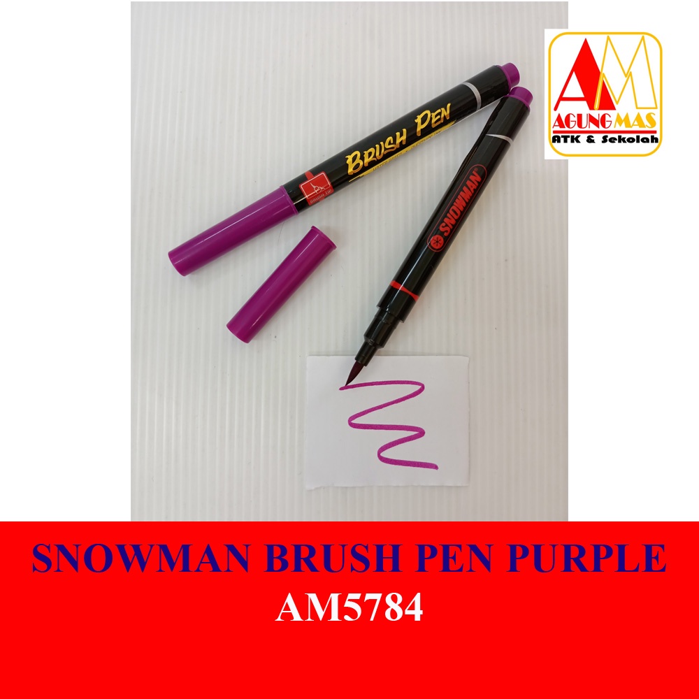 

SNOWMAN BRUSH PEN PURPLE