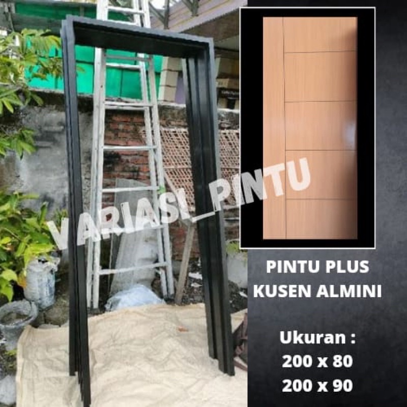 PINTU PLUS KUSEN ALUMUNIUM / SET PINTU KAMAR DAN KUSEN ALUMUNIUM TINGGAL PASANG / KUSEN ALMINI DAN PINTU