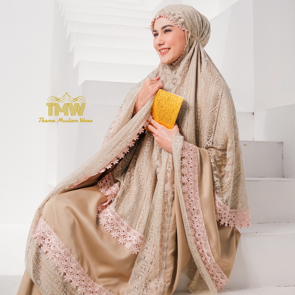 Mukena Dewasa Brokat Malika Series Premium