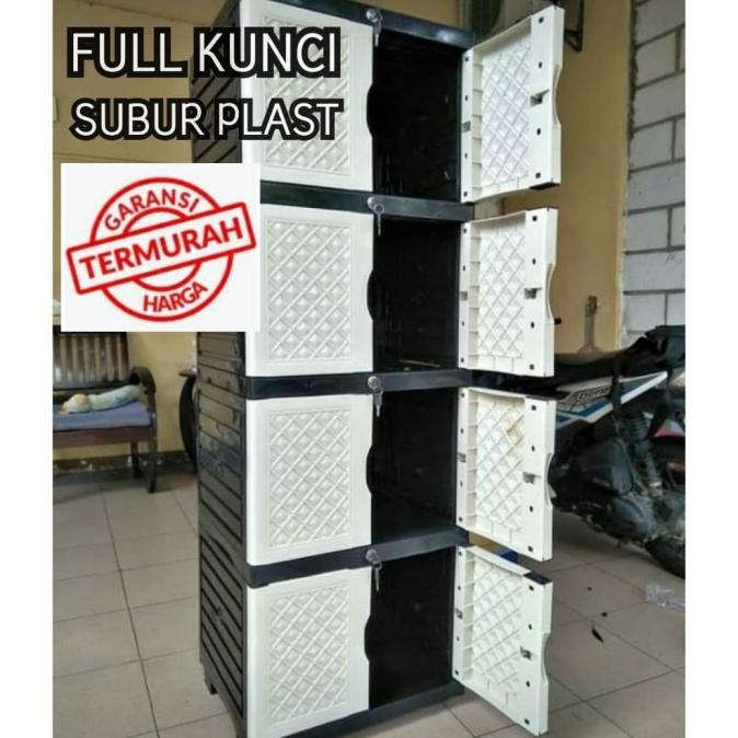 

lemari plastik lemari pakaian 2 pintu naiba kayu stock ready