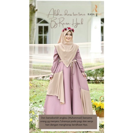 Alisha dress two tone ORI by Raisa Hijab
