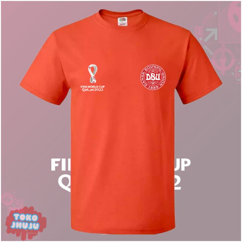 Baju Kaos Piala Dunia World Cup 2022 Team Denmark DEPAN BELAKANG