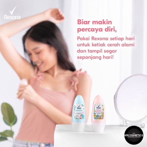 REXONA roll on deodoran for girl glowing white dream bright 40ml