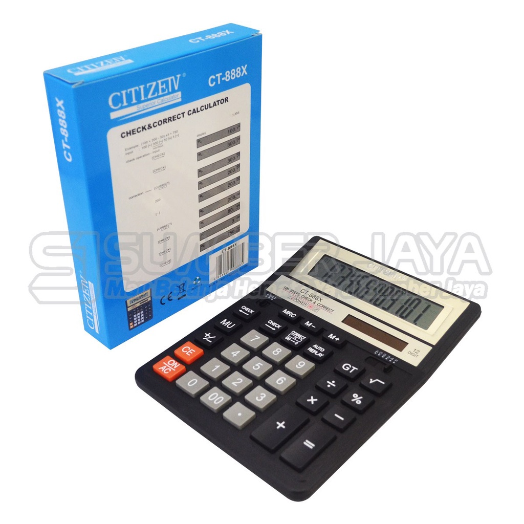 

kalkulator CITIZEIV CT-888X Kalkulator 12 Digit Calculator CITIZEIV CT 888 X