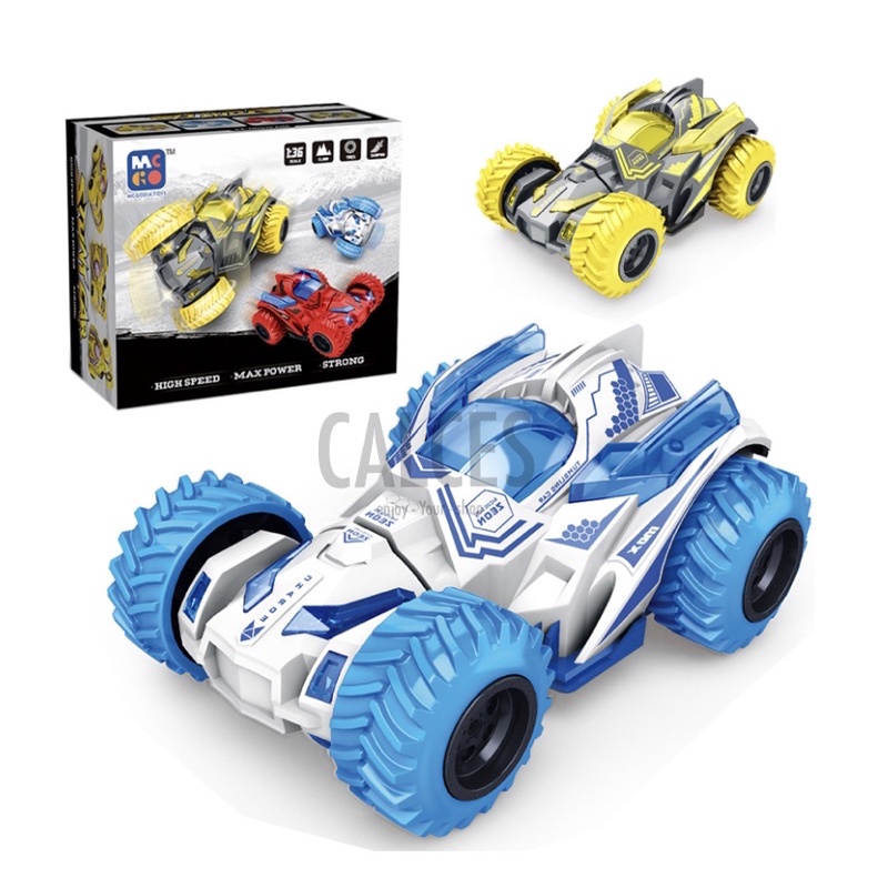 Mainan Mobil Pull Back Cars Monster Truck Turnable Head Vehicles 360 Turn Shockproof Inertia Cars Friction Powered Push and Go Toy Cars