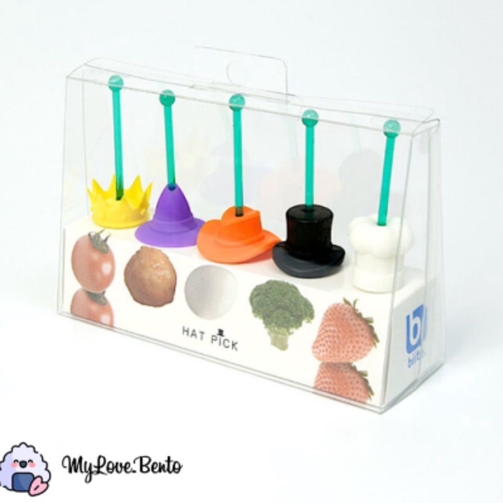 Tusukan Bento Topi Food Pick Foodpicks Silicone Hat Biite Bento Tools Hiasan Bekal