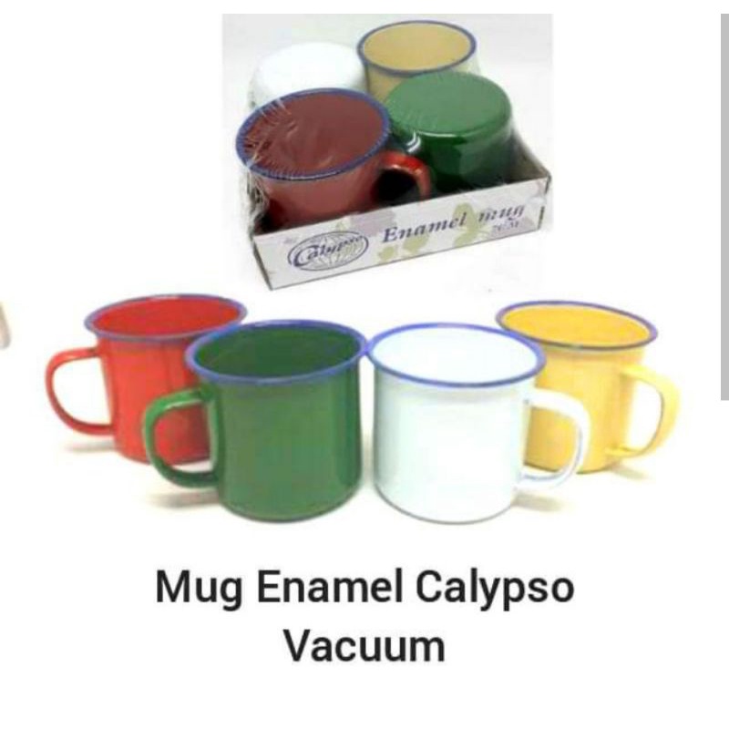 mug jadul gelas vintage cangkir enamel jadoel seng warna 7cm (150ml)