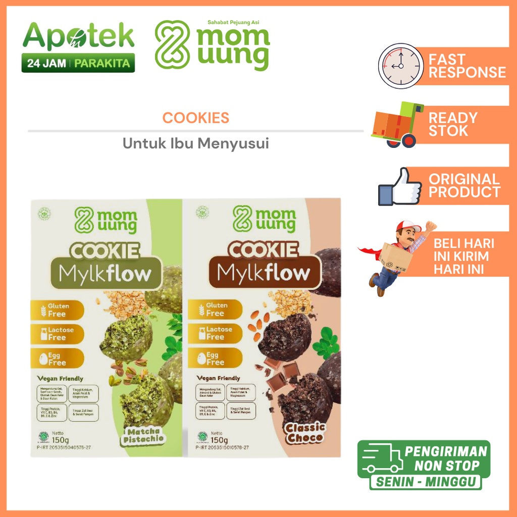 

Mom Uung Cookie Mylkflow Rasa Coklat dan Matcha / Biskuit Ibu Menyusui