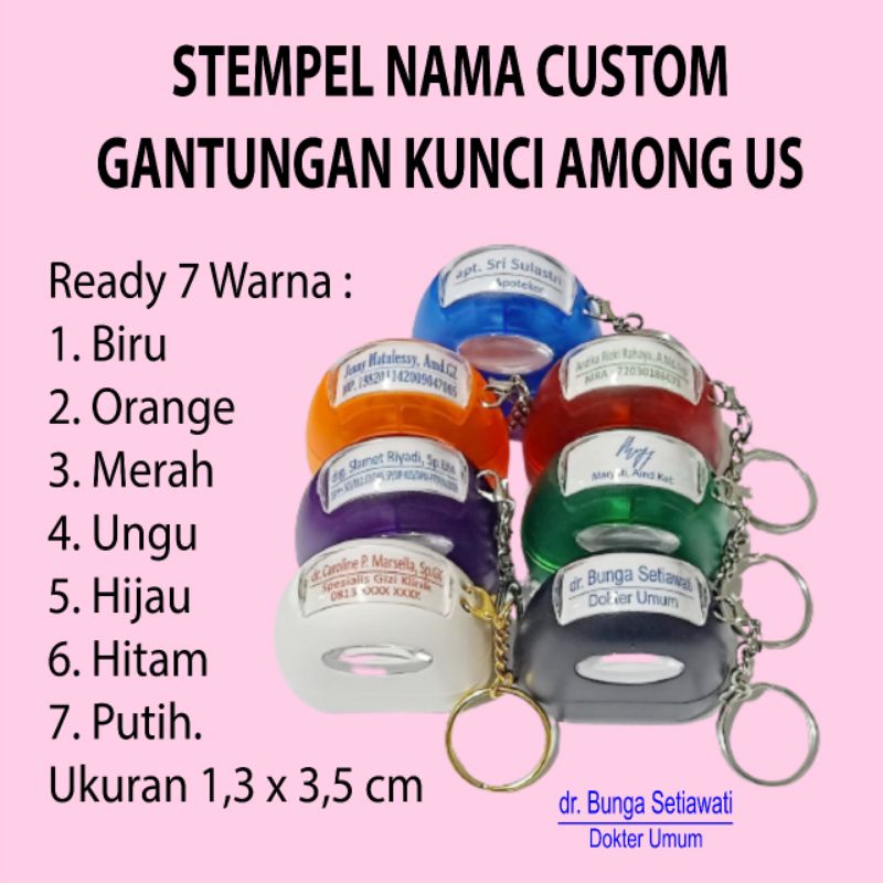 

Stempel Nama Gantungan Kunci Among Us