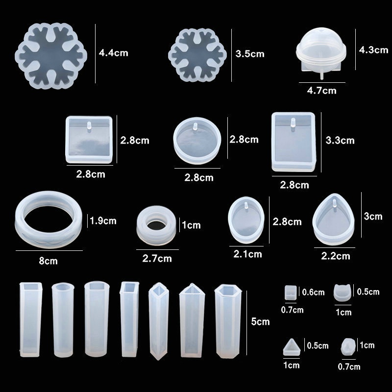 Set Cetakan Resin Epoxy Untuk Dekorasi Perhiasan