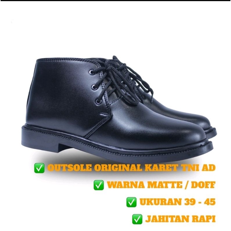 Sepatu PDH Dinas Kerja Resmi TNI POLRI SECURITY SATPAM Sepatu PASKIBRA Pria Dove