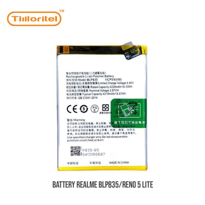 BATTERY REALME BLP835/RENO 5 LITE