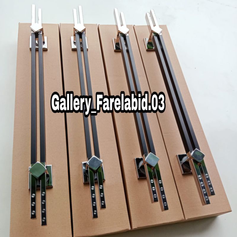 4 Pcs Handle Pintu Rumah Stainless Steel Grafir 80 Cm Gagang Pintu 60 Cm Pegangan Pintu Kupu Tarung 45 Cm Tarikan Minimalis