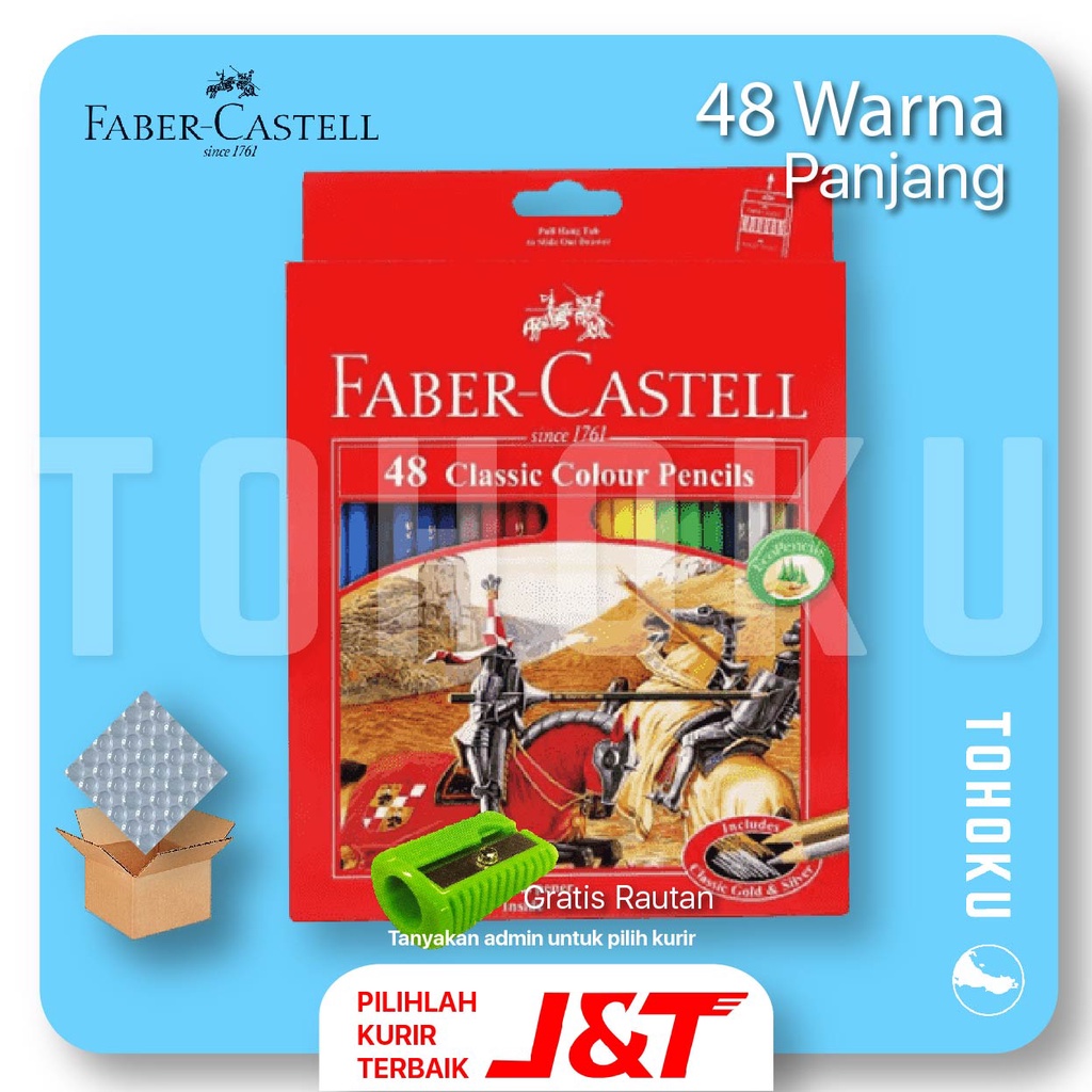 

Pensil Warna Faber Castell 48 Warna Gratis Rautan - Baru
