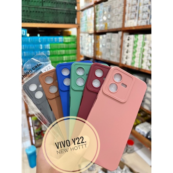 Vivo Y22 2022 New Softcase Case Pro Camera Macaron 3D