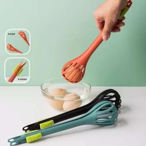 【GOGOMART】Pengocok Telur Pencapit Makanan / Whisk Egg Beater 2in1 - PJ03