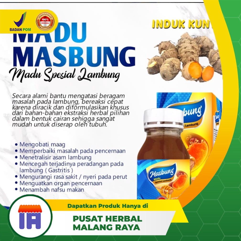 

OBAT HERBAL ASAM LAMBUNG KRONIS OBAT MAAG OBAT KEMBUNG SAKIT PERUT PALING AMPUH Madu Masbung Madu Spesial Lambung Isi 350 Gram