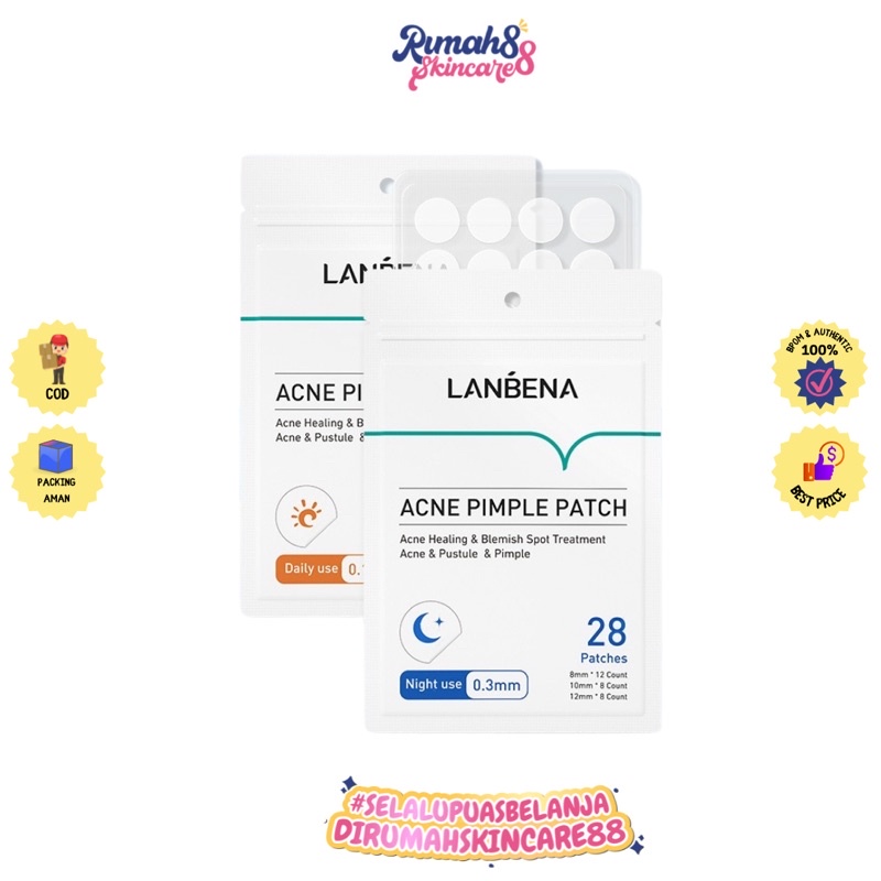 LANBENA Acne Pimple Patch Obat Jerawat Masker Jerawat Penghilang Jerawat Stickers Invisble Stiker Perawatan jerawat Oil Control Anti Jerawat Perawatan kulit