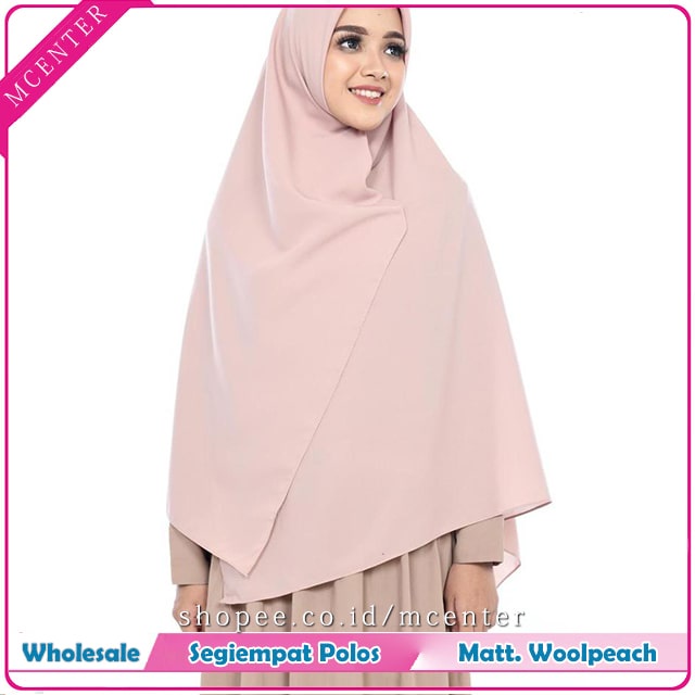 Segiempat Wolfis 115, 130 dan 150 / Jilbab Segiempat Woolpeach / Segiempat Jumbo Promo