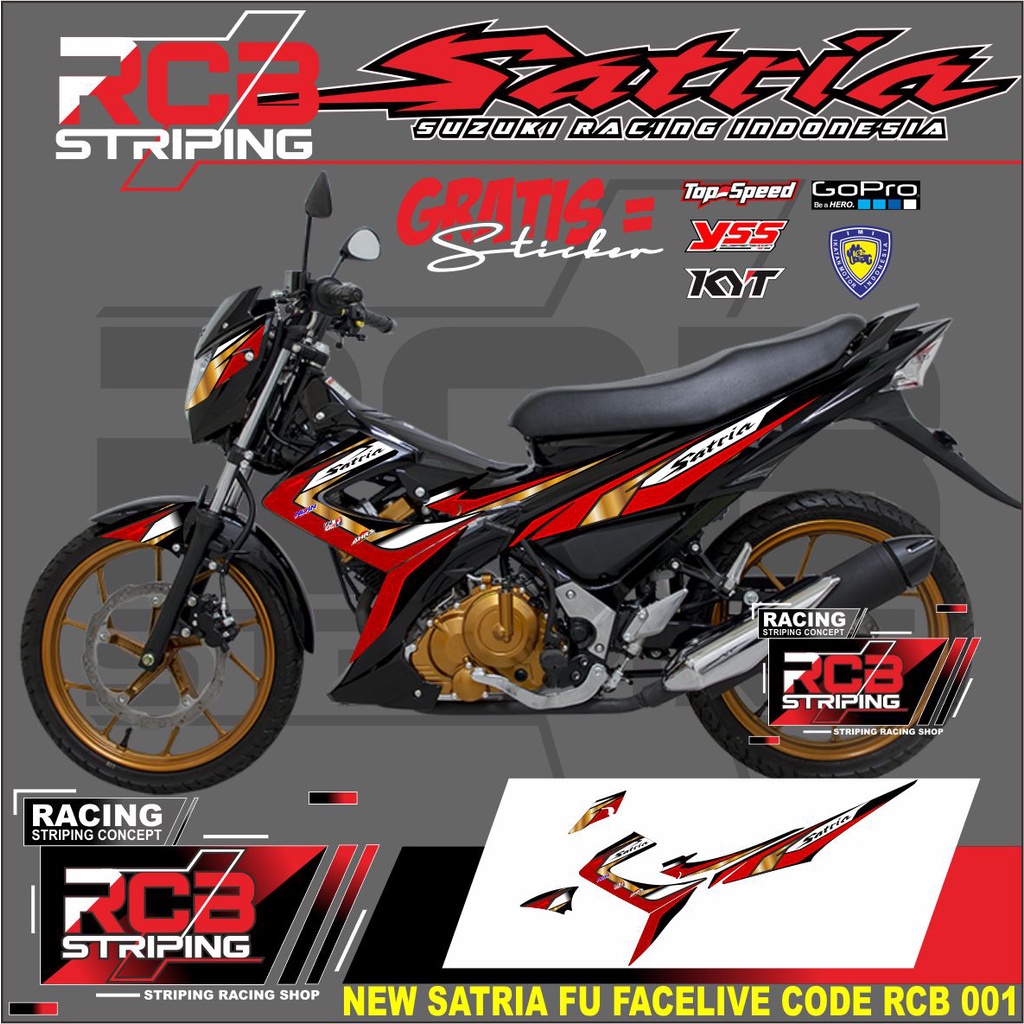 Striping Satria Fu / F 150 New Facelift FL 2013 2014 2015 Satria F150 New Facelift RCB 001