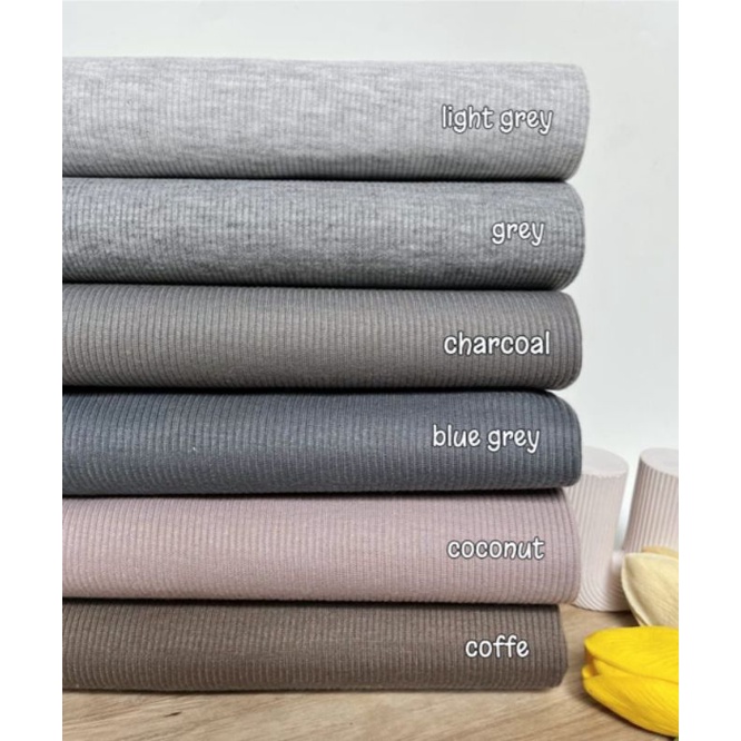 kaos lengan panjang wanita / pria / kaos rib premium part 1