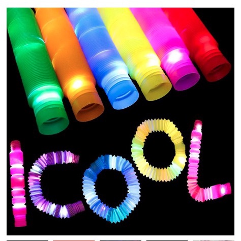 Mainan Viral 2022 CEV Light Up Pop Tubes Pop Pipes Mainan Lampu Stick Pipa Selang Fidget Toy Pop Light Mainan Selang